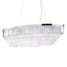 Paladina Oval Diner Pendant, Chrome - thumbnail 1