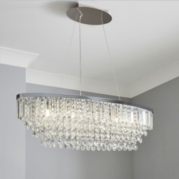 Paladina Oval Diner Pendant, Chrome - thumbnail 4