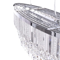 Paladina Oval Diner Pendant, Chrome - thumbnail 9