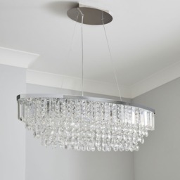 Paladina Oval Diner Pendant, Chrome - thumbnail 5