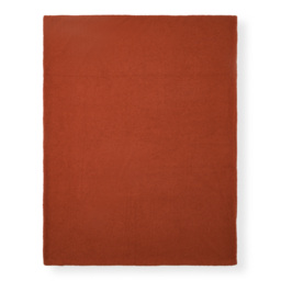 Really Soft Teddy Bear Fleece Throw, Burnt Orange - thumbnail 3
