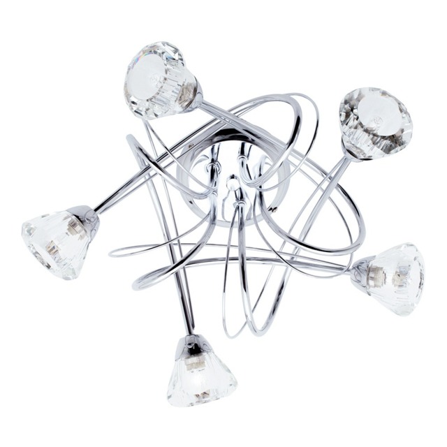 Marianne Large Flush Ceiling Light, Chrome - image 1