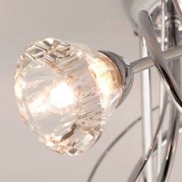Marianne Large Flush Ceiling Light, Chrome - thumbnail 6