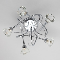 Marianne Large Flush Ceiling Light, Chrome - thumbnail 5