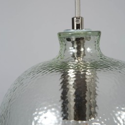 Alfie Bobble Glass 3 Light Pendant Bar, Clear - thumbnail 6