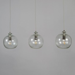 Alfie Bobble Glass 3 Light Pendant Bar, Clear - thumbnail 5