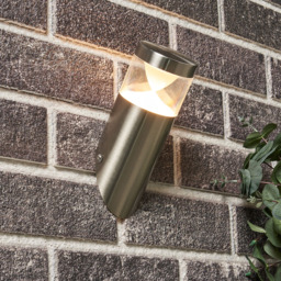 Asher Angled Outdoor Wall Light, Stainless Steel - thumbnail 3