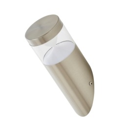 Asher Angled Outdoor Wall Light, Stainless Steel