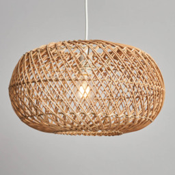 Kyle 42cm Oval Rattan Easyfit Shade, Natural - thumbnail 4