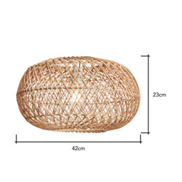 Kyle 42cm Oval Rattan Easyfit Shade, Natural - thumbnail 7