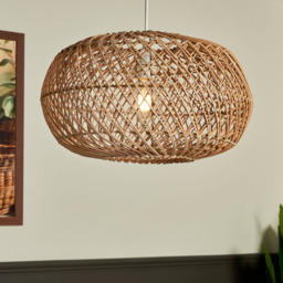 Kyle 42cm Oval Rattan Easyfit Shade, Natural - thumbnail 3