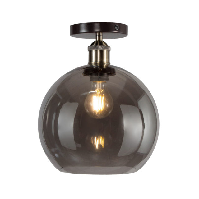 Carter Industrial Flush Ceiling Light, Bronze - image 1