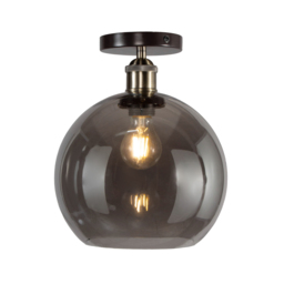 Carter Industrial Flush Ceiling Light, Bronze - thumbnail 1