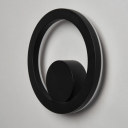 Sergio Outdoor LED Circular Wall Light, Black - thumbnail 5