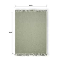 Cross Weave Throw, Sage Green - thumbnail 6