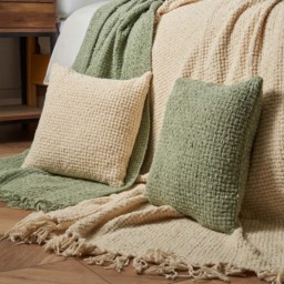 Cross Weave Throw, Sage Green - thumbnail 5