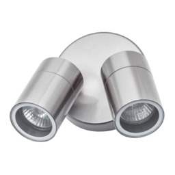 Jared Twin Outdoor Wall Light, Stainless Steel - thumbnail 1