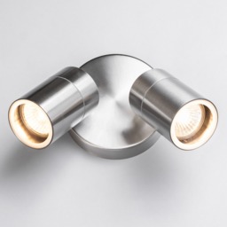 Jared Twin Outdoor Wall Light, Stainless Steel - thumbnail 4