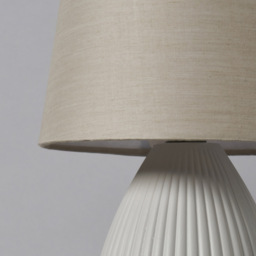 2 Pack of Freya Teardrop Ceramic Table Lamps, Light Grey - thumbnail 6