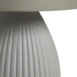 2 Pack of Freya Teardrop Ceramic Table Lamps, Light Grey - thumbnail 8