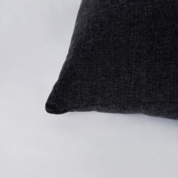 Chenille Cushion, Charcoal - thumbnail 4