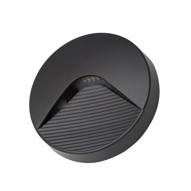 Burray LED Round Surface Brick Wall Light, Anthracite - image 1