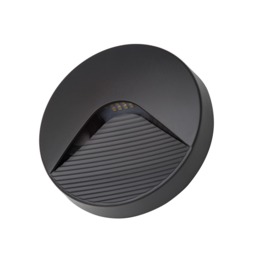 Burray LED Round Surface Brick Wall Light, Anthracite - thumbnail 1