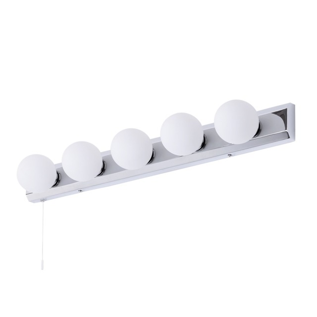 Lara Hollywood Style Bathroom Wall Light, Chrome - image 1