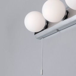 Lara Hollywood Style Bathroom Wall Light, Chrome - thumbnail 6