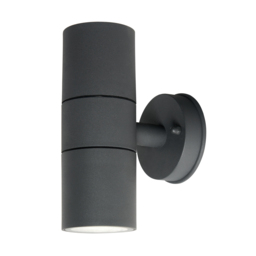 Roy Outdoor Up & Down Wall Light with Tempered Glass, Anthracite - thumbnail 1