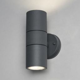 Roy Outdoor Up & Down Wall Light with Tempered Glass, Anthracite - thumbnail 4