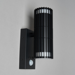 Zeb Outdoor Up and Down Wall Light with PIR Sensor, Black - thumbnail 5