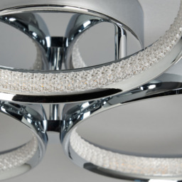 Lena Ring LED Flush Ceiling Light, Chrome - thumbnail 6
