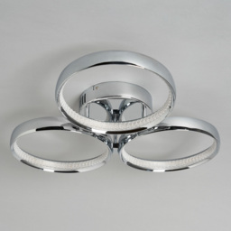 Lena Ring LED Flush Ceiling Light, Chrome - thumbnail 5