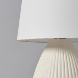2 Pack of Freya Teardrop Ceramic Table Lamps, Cream - thumbnail 6