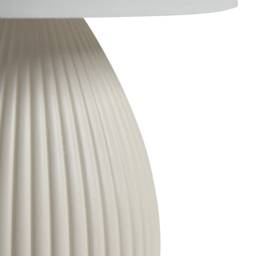 2 Pack of Freya Teardrop Ceramic Table Lamps, Cream - thumbnail 8