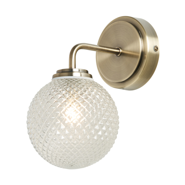 Diana Bathroom Wall Light, Antique Brass - image 1
