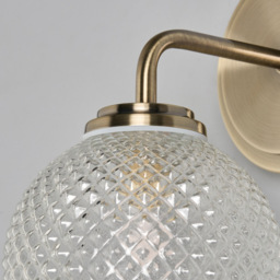 Diana Bathroom Wall Light, Antique Brass - thumbnail 7