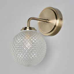 Diana Bathroom Wall Light, Antique Brass - thumbnail 6