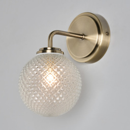 Diana Bathroom Wall Light, Antique Brass - thumbnail 5