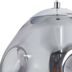 Wilder Ceiling Pendant Light with Smoked Glass Shade, Chrome - thumbnail 9