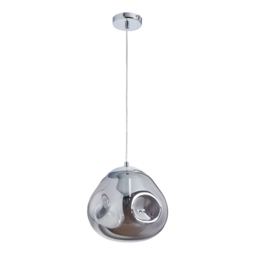 Wilder Ceiling Pendant Light with Smoked Glass Shade, Chrome - thumbnail 8