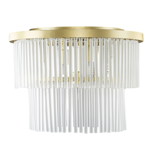 Aubrey Tiered Flush Ceiling Light, Brass - image 1