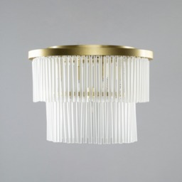 Aubrey Tiered Flush Ceiling Light, Brass - thumbnail 5