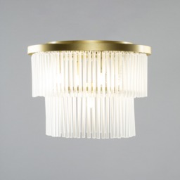 Aubrey Tiered Flush Ceiling Light, Brass - thumbnail 4