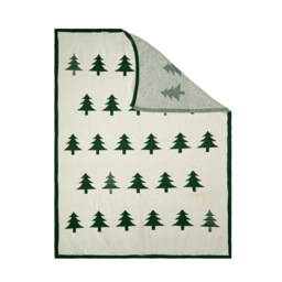 Christmas Tree Throw, Green and Natural - thumbnail 3