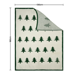 Christmas Tree Throw, Green and Natural - thumbnail 5