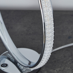 Lena Ring LED Table Lamp, Chrome - thumbnail 6