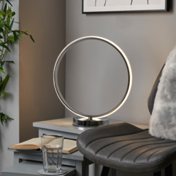 Lena Ring LED Table Lamp, Chrome - thumbnail 3