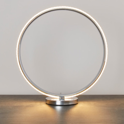 Lena Ring LED Table Lamp, Chrome - thumbnail 4